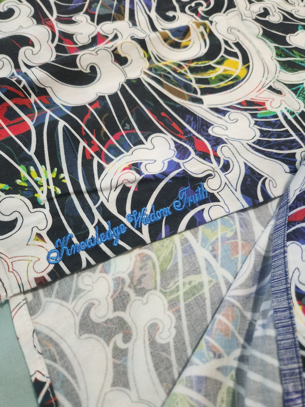 Robert Graham Multicolor Wave-Pattern Button-Up Long-sleeve Shirt Size 3XL - Picture 5 of 13
